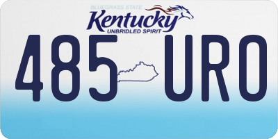 KY license plate 485URO