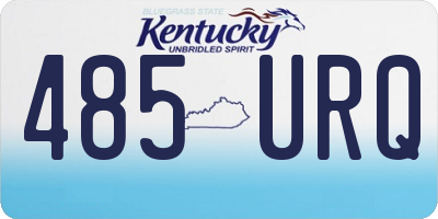KY license plate 485URQ
