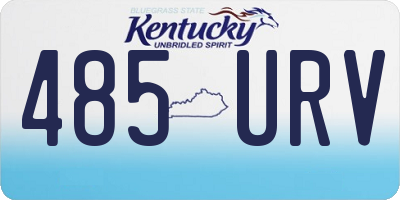 KY license plate 485URV