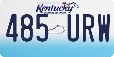 KY license plate 485URW