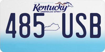 KY license plate 485USB