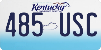 KY license plate 485USC