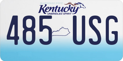 KY license plate 485USG