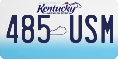 KY license plate 485USM