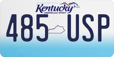 KY license plate 485USP