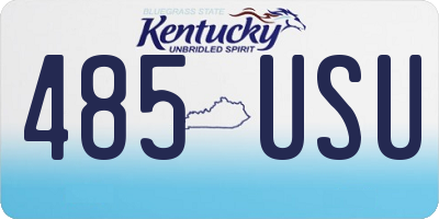 KY license plate 485USU