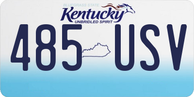 KY license plate 485USV