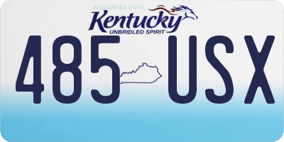 KY license plate 485USX