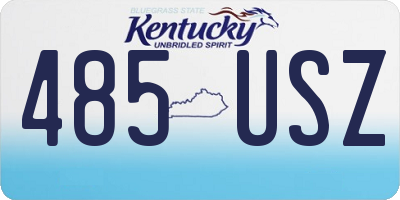 KY license plate 485USZ