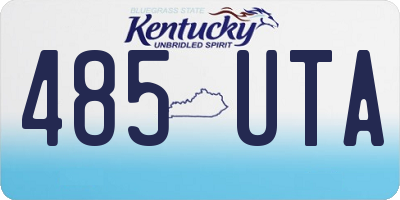 KY license plate 485UTA