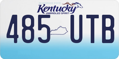 KY license plate 485UTB