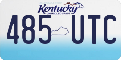 KY license plate 485UTC