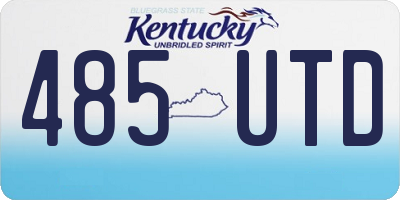 KY license plate 485UTD