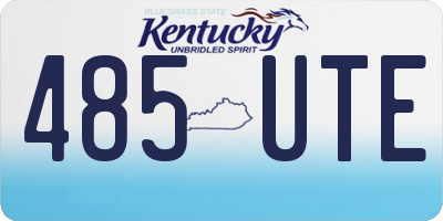 KY license plate 485UTE