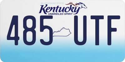KY license plate 485UTF