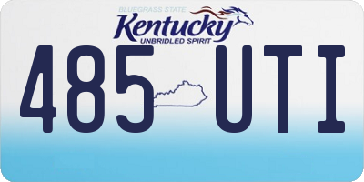 KY license plate 485UTI