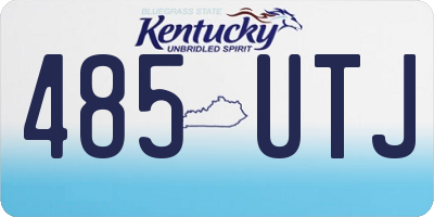 KY license plate 485UTJ