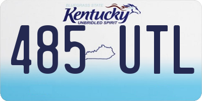 KY license plate 485UTL