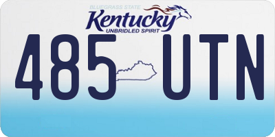 KY license plate 485UTN
