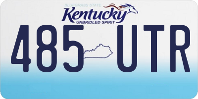 KY license plate 485UTR