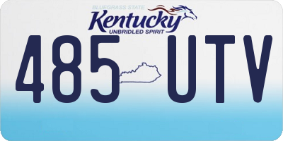 KY license plate 485UTV