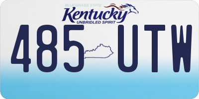 KY license plate 485UTW