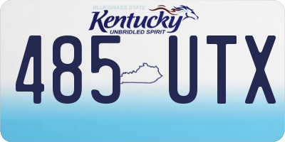 KY license plate 485UTX