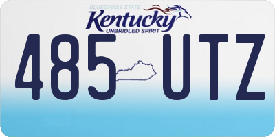 KY license plate 485UTZ