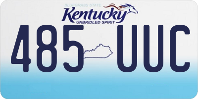 KY license plate 485UUC