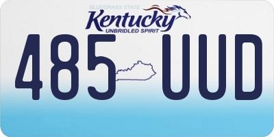 KY license plate 485UUD