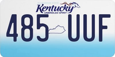 KY license plate 485UUF
