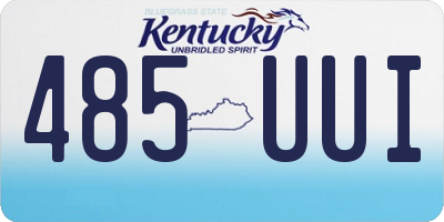 KY license plate 485UUI