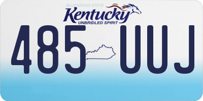 KY license plate 485UUJ