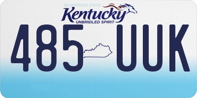 KY license plate 485UUK