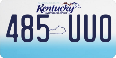 KY license plate 485UUO