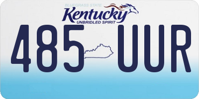 KY license plate 485UUR