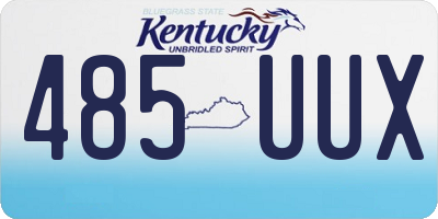 KY license plate 485UUX