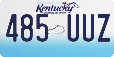 KY license plate 485UUZ