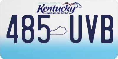 KY license plate 485UVB