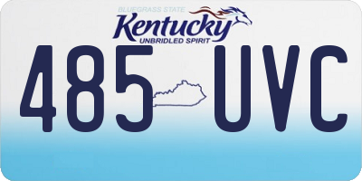 KY license plate 485UVC