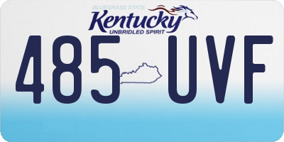 KY license plate 485UVF