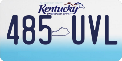 KY license plate 485UVL