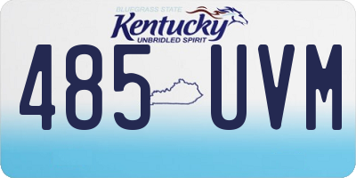 KY license plate 485UVM