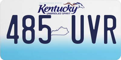 KY license plate 485UVR