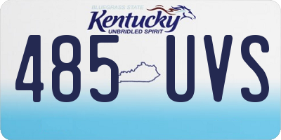 KY license plate 485UVS