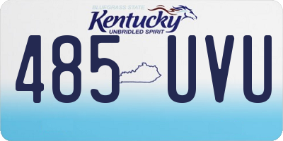 KY license plate 485UVU