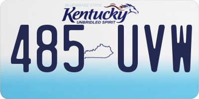 KY license plate 485UVW