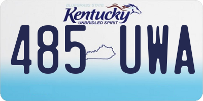 KY license plate 485UWA
