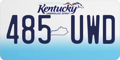 KY license plate 485UWD