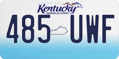 KY license plate 485UWF
